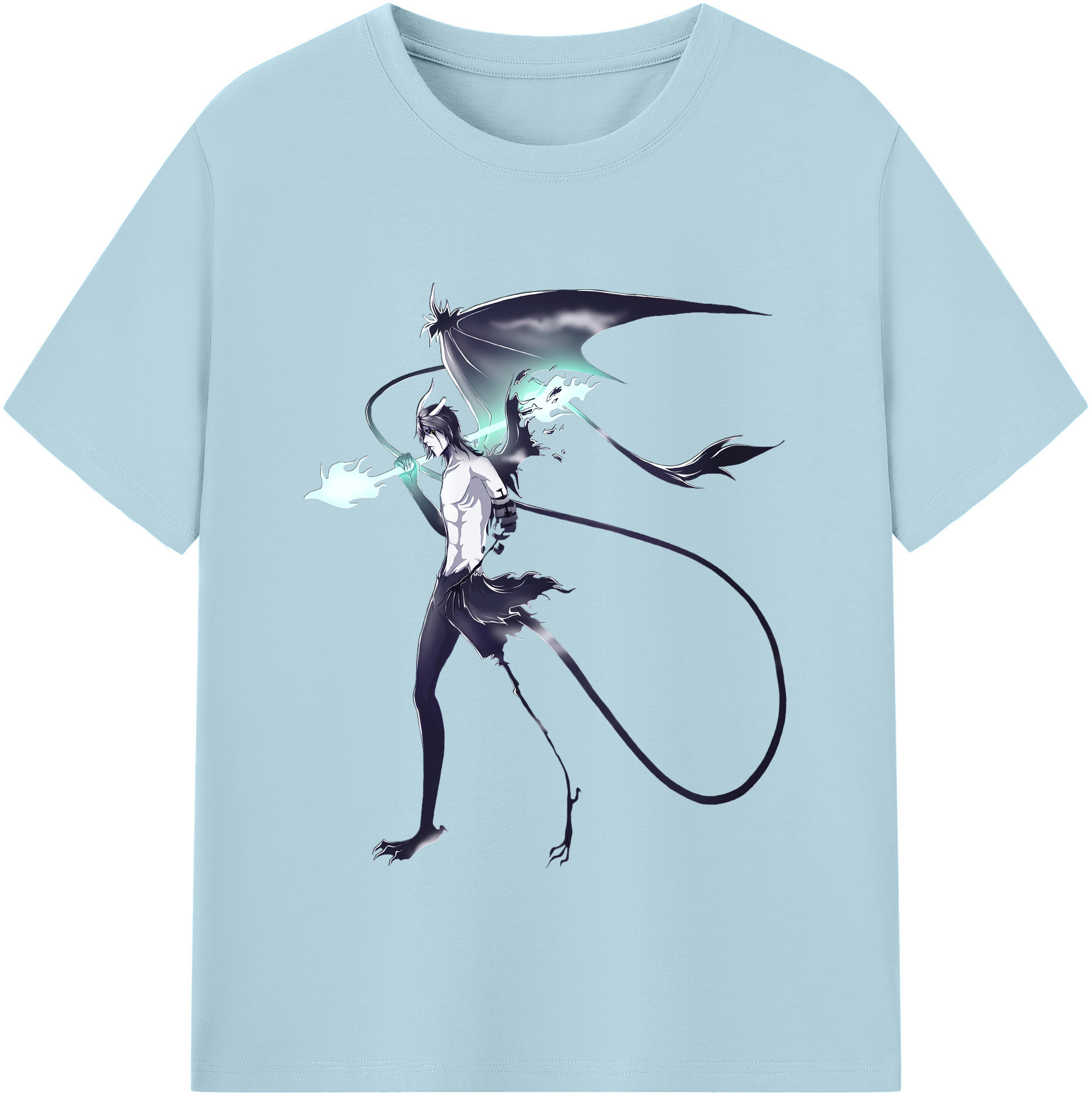 （画像用） ブリーチ ウルキオラ·シファー BLEACH Ulquiorra cifer 綿100％半袖Tシャツ（フロントプリント）
